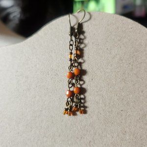 2" Bronze Hook Ethnic Dangle Earrings Artisan Design NWT Tony Alexander Jewelry